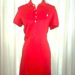 RL POLO dress SZ L red